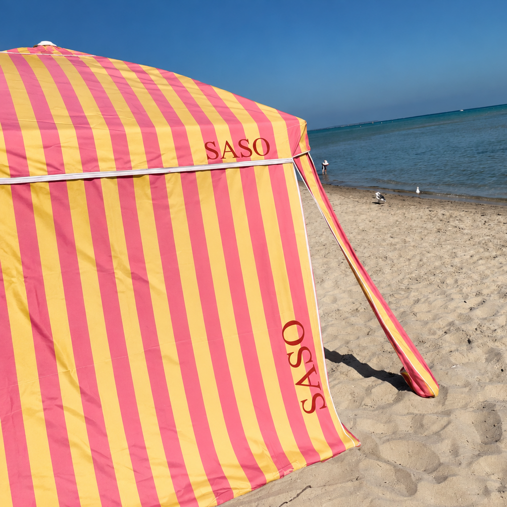 SASO Kirra sun shelter with UPF 50+ canopy and extra side shade